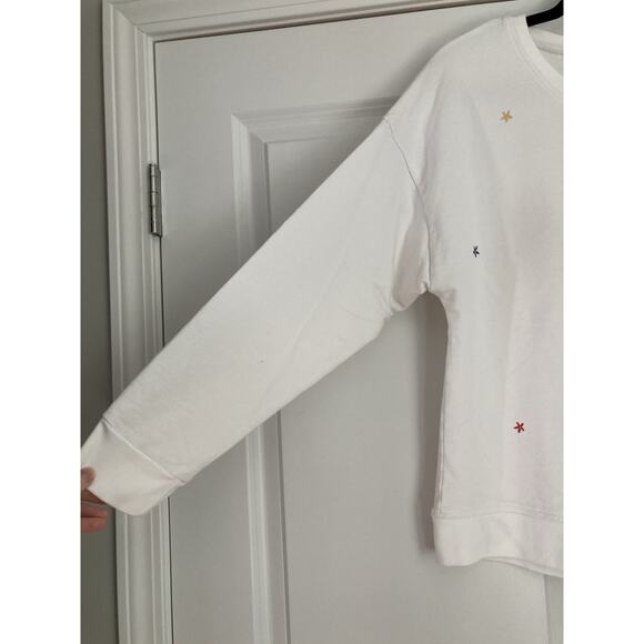 Sundry Anthropologie Floral Embroidered Crew Neck Pullover Sweater Size 2 Medium - Picture 2 of 9